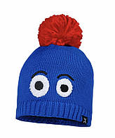 Вязанная детская шапка с помпоном для мальчика с принтом глаз MaxiMo Германия 3573-947276 Синий 51см .Хит!