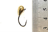 Карповая вольфрамовая мормышка WINTER STAR капля с ушком d 6.0, 3.30г. золото