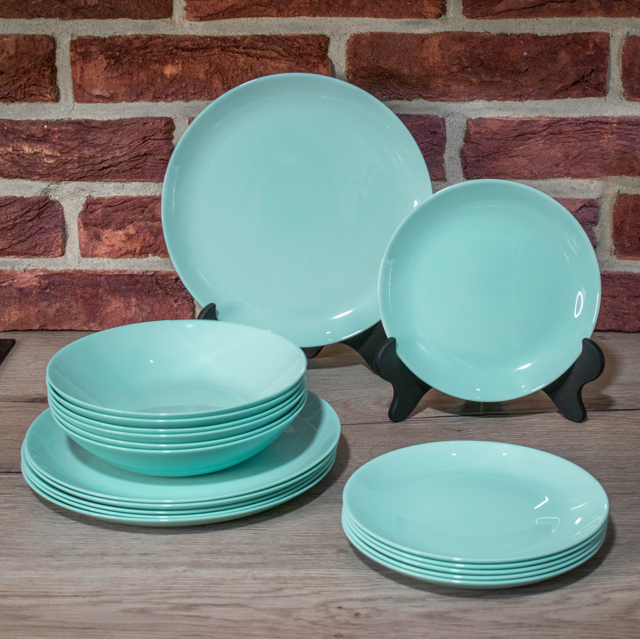 Набір тарілок Luminarc DIWALI LIGHT TURQUOISE 18 предметів (тех тара)