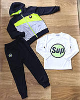 Спортивний костюм 3 в 1 для хлопчика оптом, Sincere, 98-128 см, № LL-3088, фото 3
