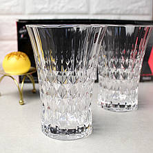 Набір високих склянок з кришталевого скла Eclat Lady Diamond 360 мл x 6 шт (L9746), фото 3