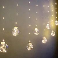 Гірлянда-кульки світлодіодна "Жовта" 10 ламп/3м*40см/60см,