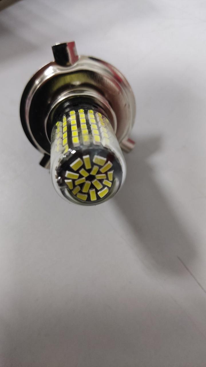 Мото лампа диодная H4 - LED-4+1(линза) для скутера мопеда мотоцикла ...