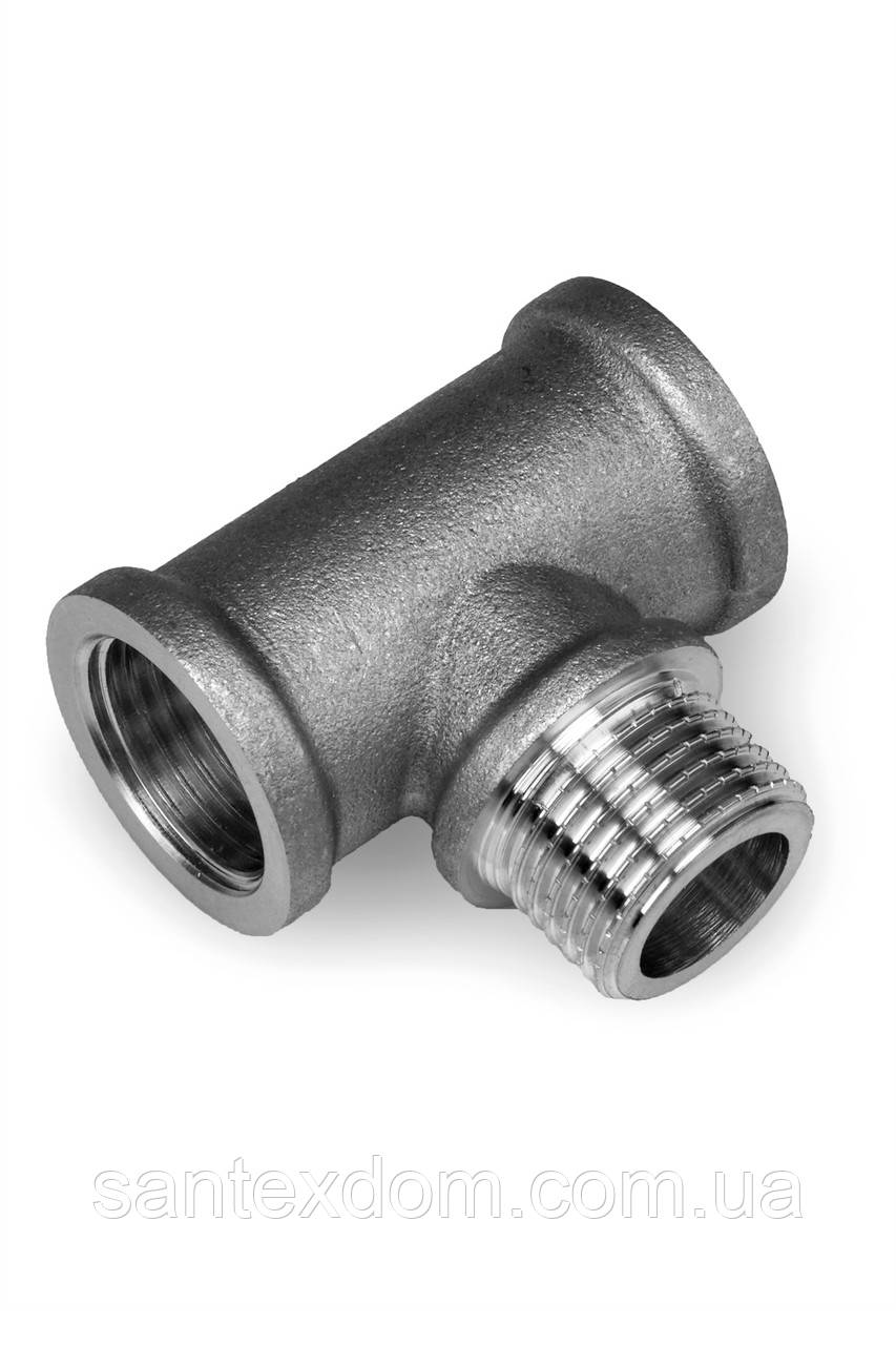 Трійник 1/2" В -1/2" З-1/2" В "PREMIUM" (Ni), фото 1