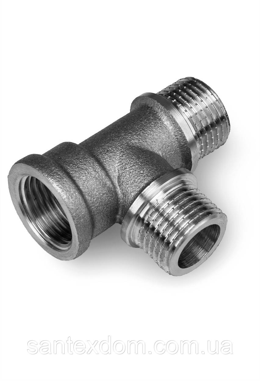 Трійник 1/2" В-1/2" З-1/2" З "PREMIUM" (Ni), фото 1