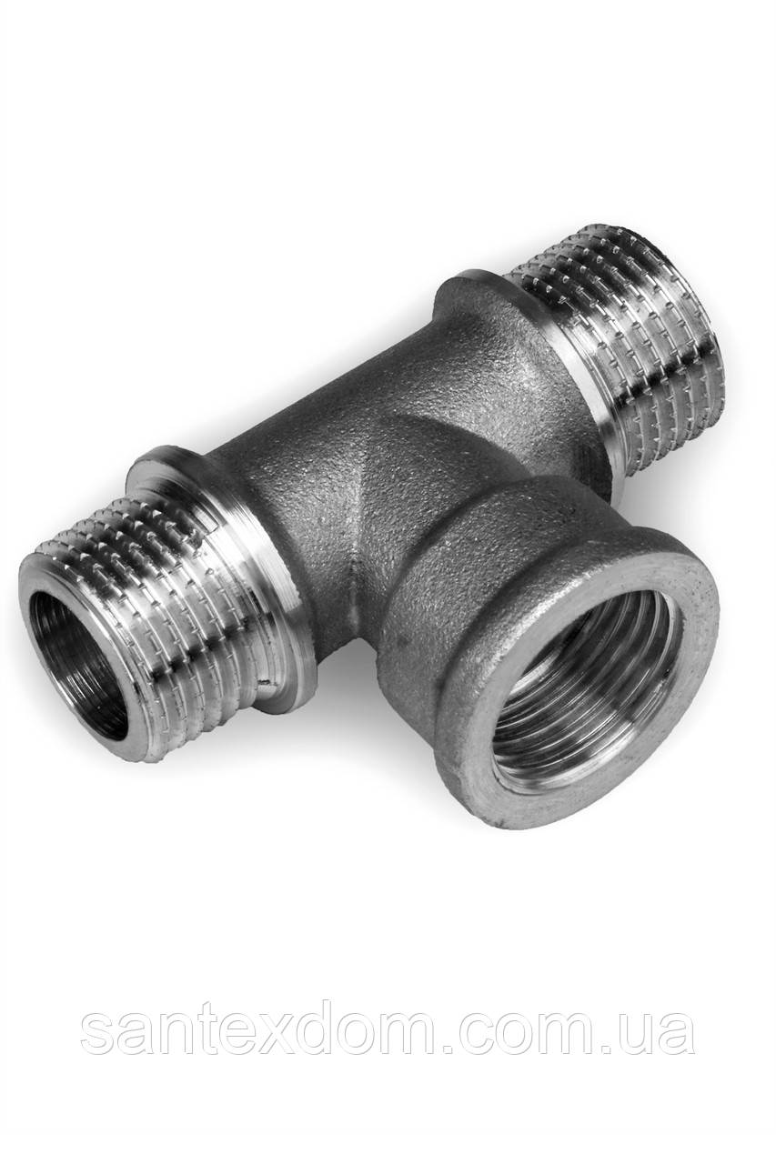 Трійник 3/4" З-3/4" В-3/4" З "PREMIUM" (Ni), фото 1