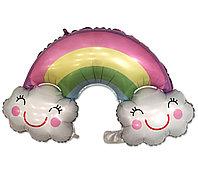 Фольгована куля 60х90 см фігурна "Райдуга" (54) в пакованні (1 пачка), фото 1