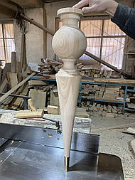 Мебельные ножки и опоры деревянные для стола с гранями H.760 D.180 /  КОД: Високі - 4.1