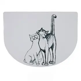 Коврик под миску Trixie Pussy Cat для котов, серый, 40×30 см