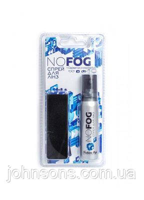 NO FOG 30мл + серветка - спрей від запотівання та очистки окулярів, масок, шоломів, лижних окулярів