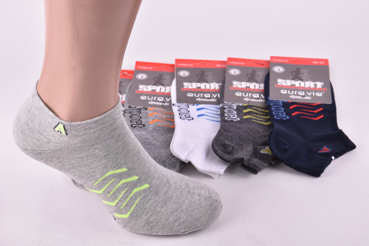 Шкарпетки чоловічі занижені "AURA" SPORT Cotton 43-46