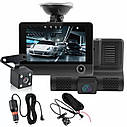 Відеореєстратор для авто C9 LCD 4" WDR 1080P Full HD (3 камери), фото 4