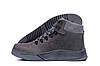 Зимові шкіряні черевики, кросівки на хутрі Nubuck Grey, фото 7