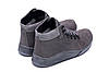 Зимові шкіряні черевики, кросівки на хутрі Nubuck Grey, фото 10