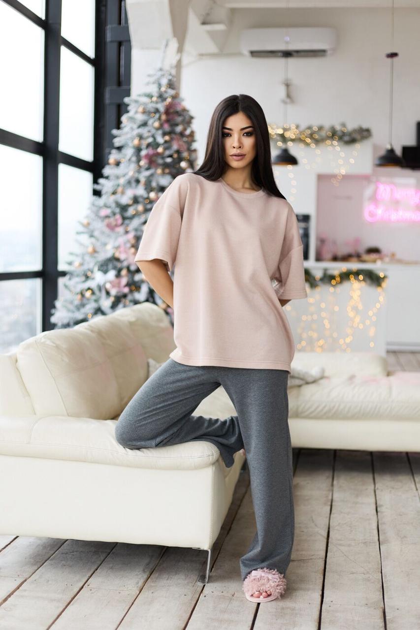 Жіноча футболка з брюками 42-48 розмір різні кольори, фото 1