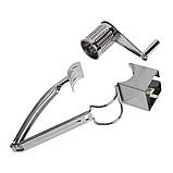 Механічна терка для сиру Kamille KM-5094 19.5х10х8 см Компактна терка для сиру Терка з нержавіючої сталі, фото 3