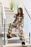 Домашній костюм в клітку, що складається з укороченого халата і штанів 42-48 розмір різні кольори, фото 7