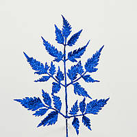 Искусственная блестящая ветвь синяя (ZB179-BL) | Д-30 см |Коробка-12 шт|производитель-Польша