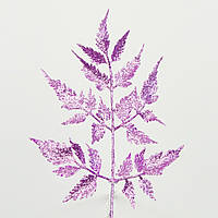 Искусственная блестящая ветвь пурпурная (ZB179-V) | Д-30 см |Коробка-12 шт|производитель-Польша