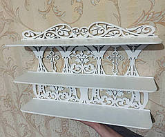 Іконостас на 3 полички, полиця під ікони (плоский)