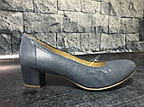Стильні натуральні туфлі синього кольору, Тм Caprice, Німеччина, фото 4