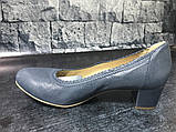 Стильні натуральні туфлі синього кольору, Тм Caprice, Німеччина, фото 5