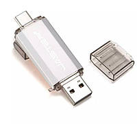 Флеш память 32гб USB 3.0 Flash Drive 32Gb JASTER TYPE-C серый