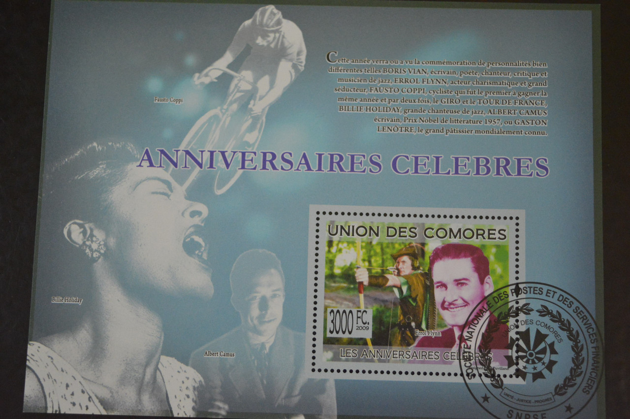 Комори. Марки. Історія. Особистості. Блок. 2009 рік (В-5)
