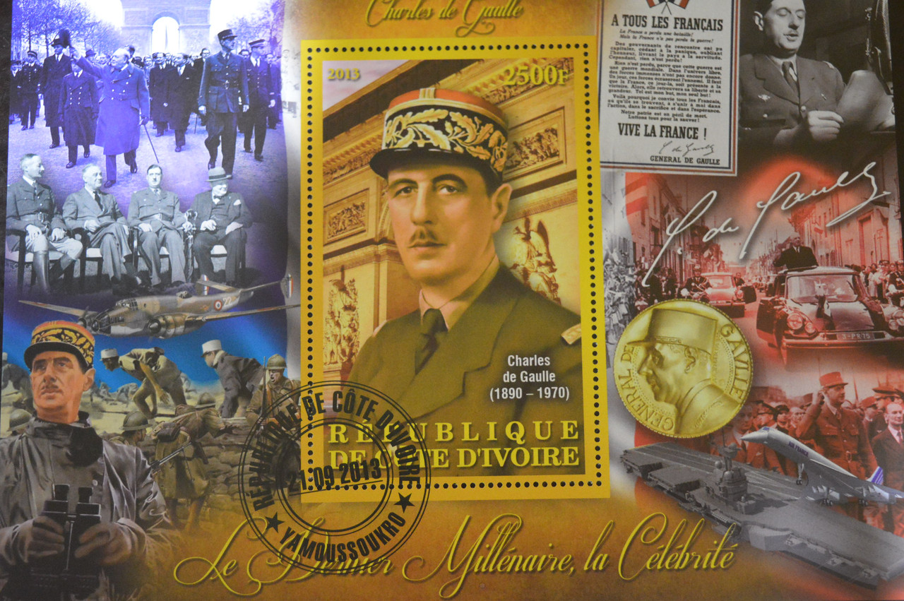 Кот Д'івуар. Марки. Історія. Особистості. Блок. 2012 рік (В-5)