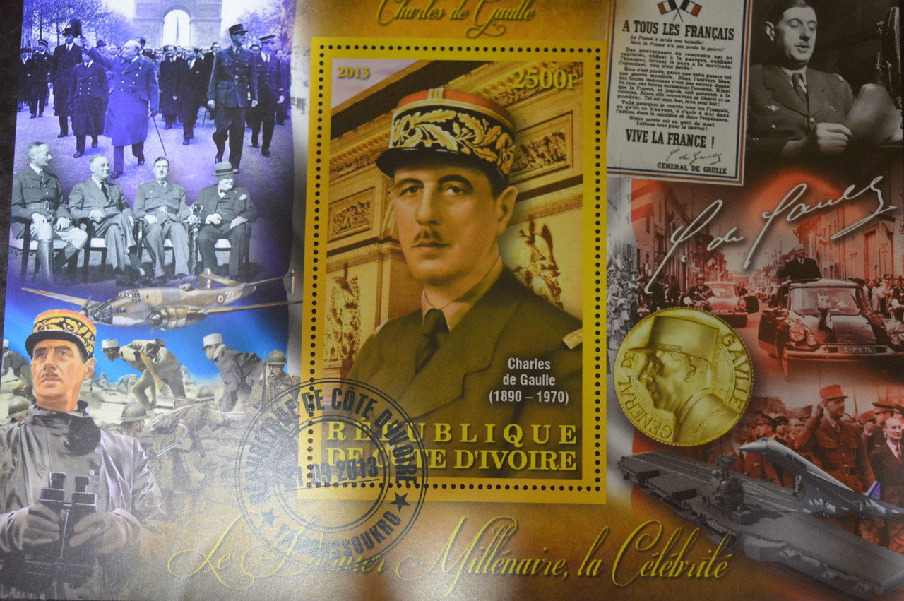 Кот Д'івуар. Марки. Історія. Особистості. Блок. 2012 рік (В-5)
