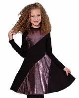 Дитяча ошатна сукня з довгим рукавом Lukas чорна