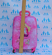 Валізи дитячі дорожні якість стандарт ручна поклажа для дівчинки Холодне Серце-44 см 2022-3, фото 2