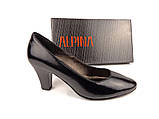 Шкіряні класичні туфлі чорного кольору, Alpina, Словенія 39, фото 4