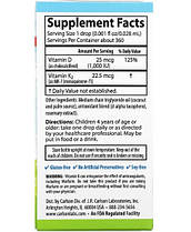 Вітамін Д3 К2 для дітей Carlson Labs kid's Super Daily D3 + K2 1000 IU 10,16 мл, фото 5