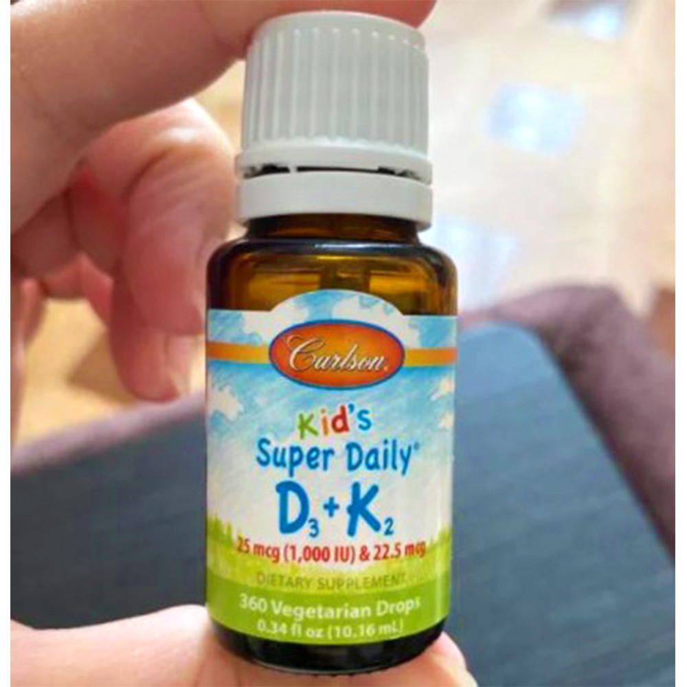 Вітамін Д3 К2 для дітей Carlson Labs kid's Super Daily D3 + K2 10,16 мл, фото 1