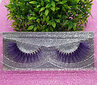 Фиолетовые накладные ресницы 3D - CM78 1 пара