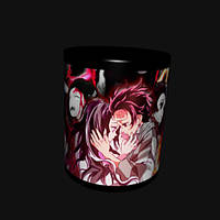 Чашка Аниме Кружка Клинок рассекающий демонов Незуко и Танджиро (0176)