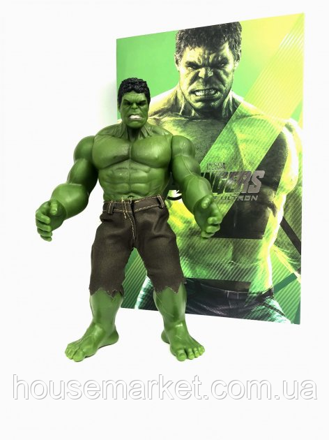 Велика фігурка Супер Героя Халк  ⁇  Hulk (39 см) (Марвел/Avengers) 33 см із рухомими кінцівками