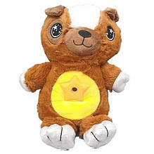 М'яка плюшева іграшка-проєктор Star Belly Dream Lites Puppy 7 режимів LED-підсвітки Цуценя Коричневий