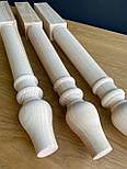 Точені меблеві ніжки і опори різьблені дерев'яні для консолі H.575 D.50 /  КОД: Високі - 16, фото 2