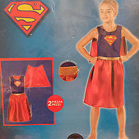 Платья supergirl 6-8 лет годика. карнавальный костюм супергел122-128