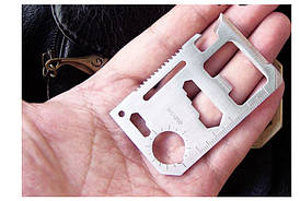 Багатофункціональний кишеньковий інструмент з нержавіючої сталі, рятувальна карта-мультитул