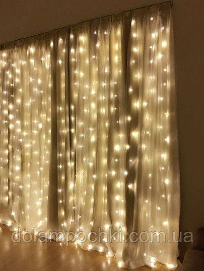 Гірлянда штора 3м*2,3м 480Led 20 ліній, фото 1