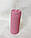 Свічка з вочини (ручна робота) (висота 8 см діаметр 3 см) Рожевий, фото 3