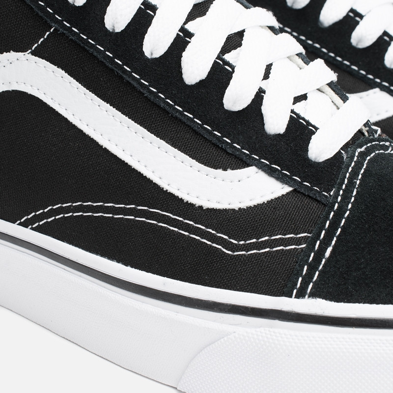 Купить Кеды VANS OLD SKHOOL черные на белой подошве с белой полоской ...