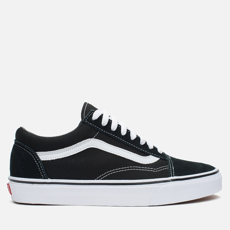 Купить Кеды VANS OLD SKHOOL черные на белой подошве с белой полоской ...