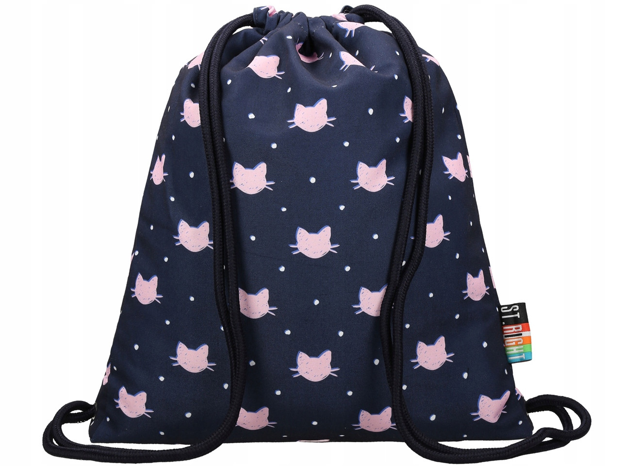 Рюкзак-сумка на шнурках ST.RIGHT SO-11 MEOW 45х38 см Розовый (5903235623189)