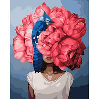 Картина за номерами Q2238 40х50см "Квіти в зачісці" Mariposa