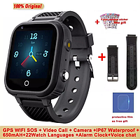 Дитячі Розумні Смарт Годинник Smart Watch Kids "Greentiger LT21" Black з 4G, LBS, GPS, Wi-Fi, Відеодзвінок, Ліхтарик