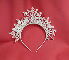 Снежинка ободок новогодняя Корона Сніжинка обруч Новорічна корона сніжинки 260 грн